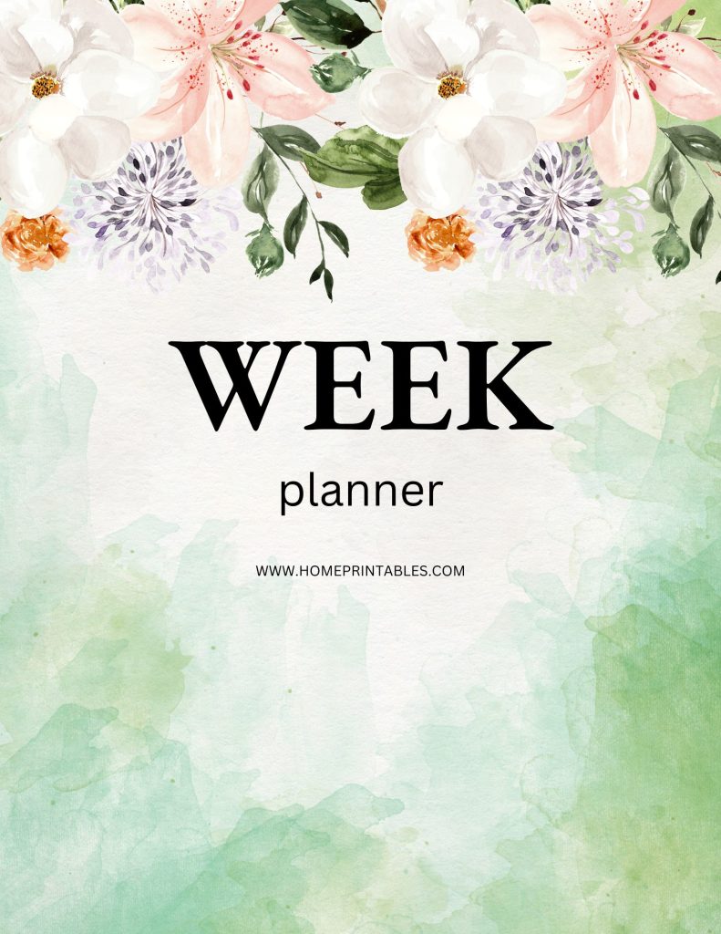 free printable weekly planner