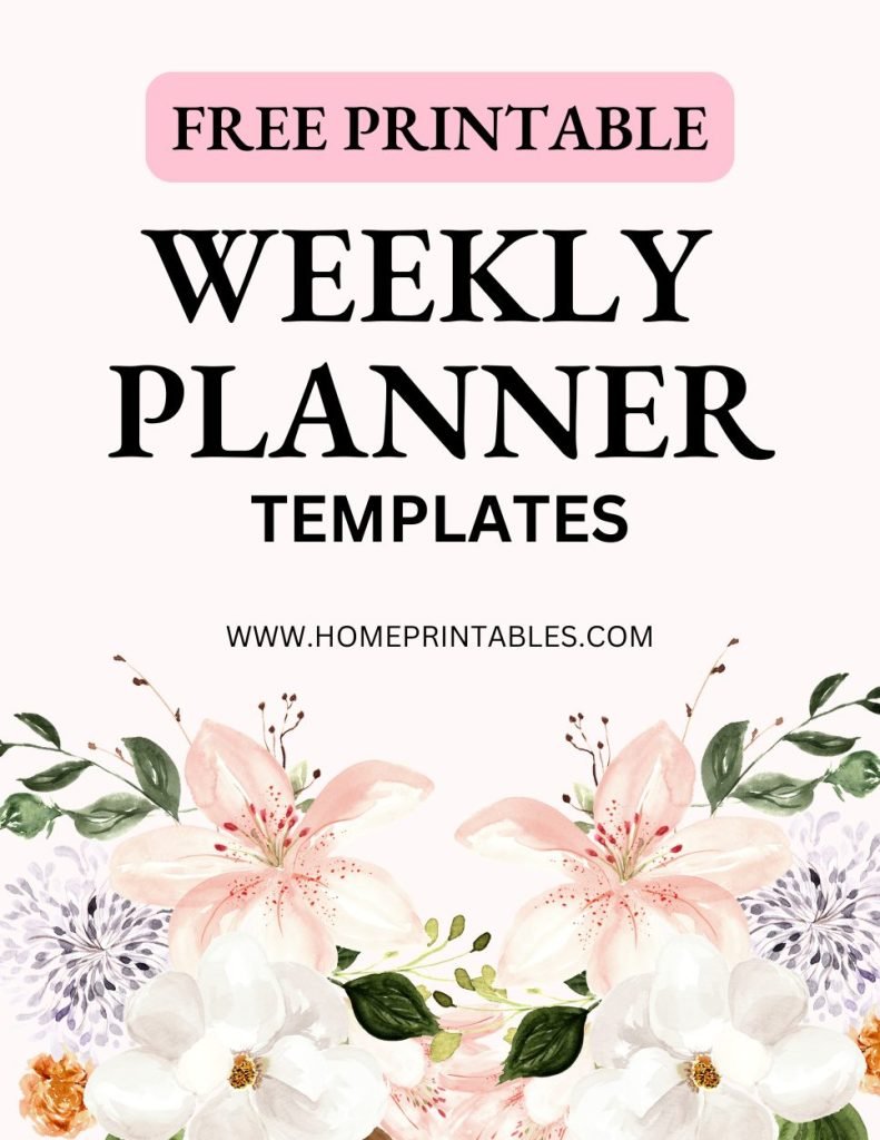 weekly planner templates